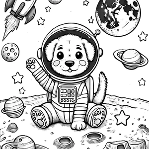 puppy astronaut