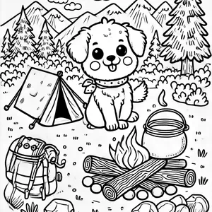 puppy camping