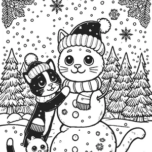 Кіт і сніговик