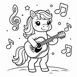 Конячка-музикант з гітарою