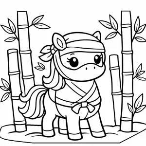 Кінь-ніндзя в бамбуку