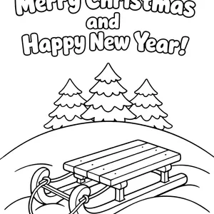 Листівка з санчатами