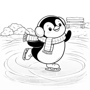 Пінгвін на ковзанах