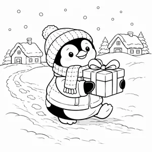 Пінгвін з подарунками